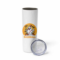 Funny Halloween Baseball Skinny Tumbler Cute Boo Playing Ball Gift