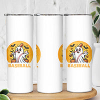 Funny Halloween Baseball Skinny Tumbler Cute Boo Playing Ball Gift