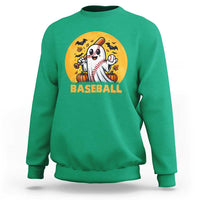 Funny Halloween Baseball Sweatshirt Cute Boo Playing Ball Gift - Wonder Print Shop