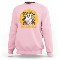 Funny Halloween Baseball Sweatshirt Cute Boo Playing Ball Gift - Wonder Print Shop