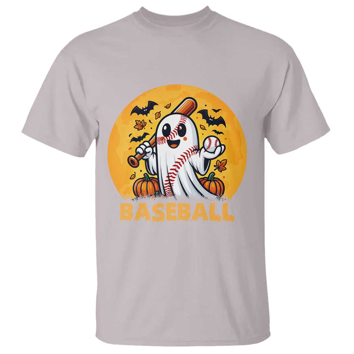Funny Halloween Baseball T Shirt Cute Boo Playing Ball Gift - Wonder Print Shop