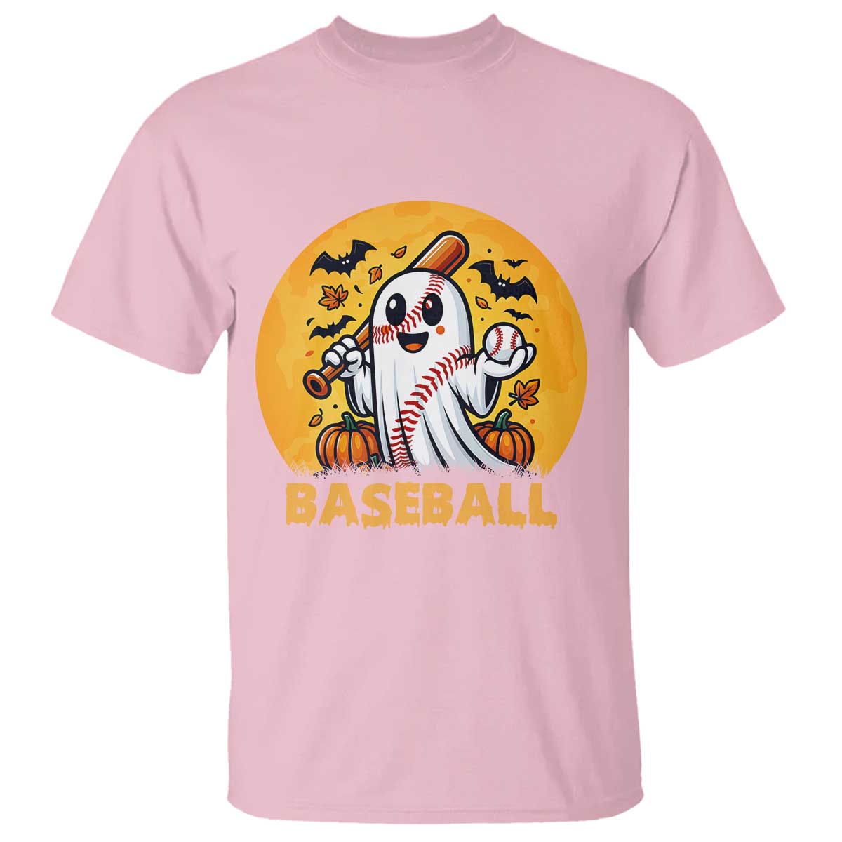 Funny Halloween Baseball T Shirt Cute Boo Playing Ball Gift - Wonder Print Shop