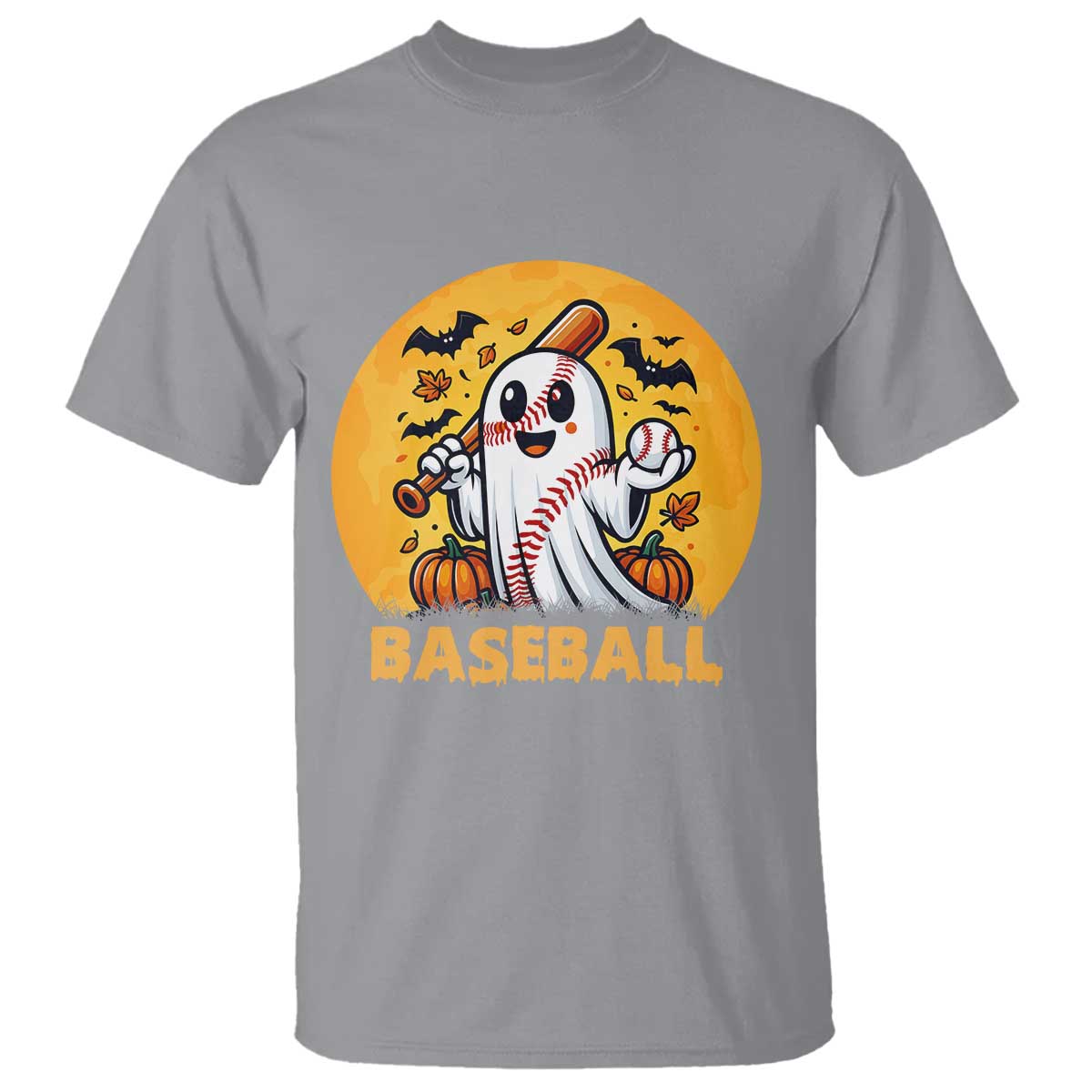 Funny Halloween Baseball T Shirt Cute Boo Playing Ball Gift - Wonder Print Shop
