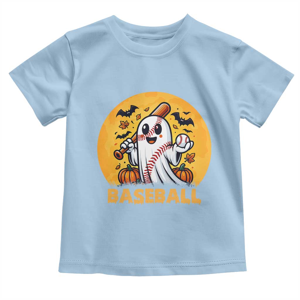 Funny Halloween Baseball Toddler T Shirt Cute Boo Playing Ball Gift - Wonder Print Shop