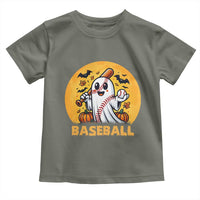 Funny Halloween Baseball Toddler T Shirt Cute Boo Playing Ball Gift - Wonder Print Shop