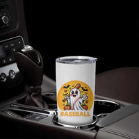 Funny Halloween Baseball Tumbler Cup Cute Boo Playing Ball Gift