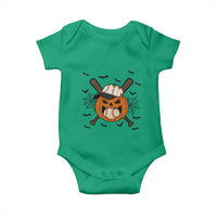 Creepy Jack O Lantern Baseball Baby Onesie Halloween Gift - Wonder Print Shop