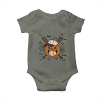 Creepy Jack O Lantern Baseball Baby Onesie Halloween Gift - Wonder Print Shop