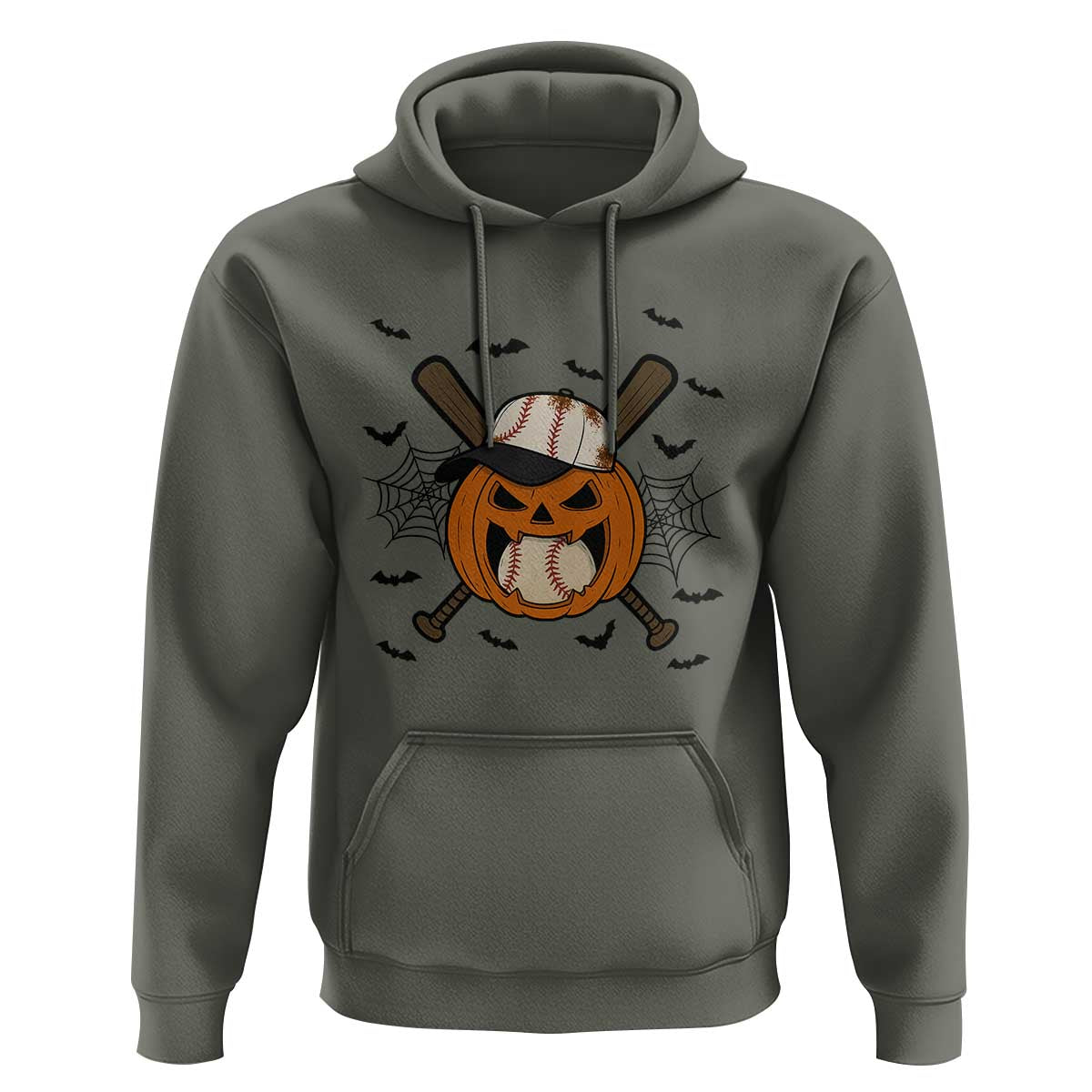 Creepy Jack O Lantern Baseball Hoodie Halloween Gift - Wonder Print Shop
