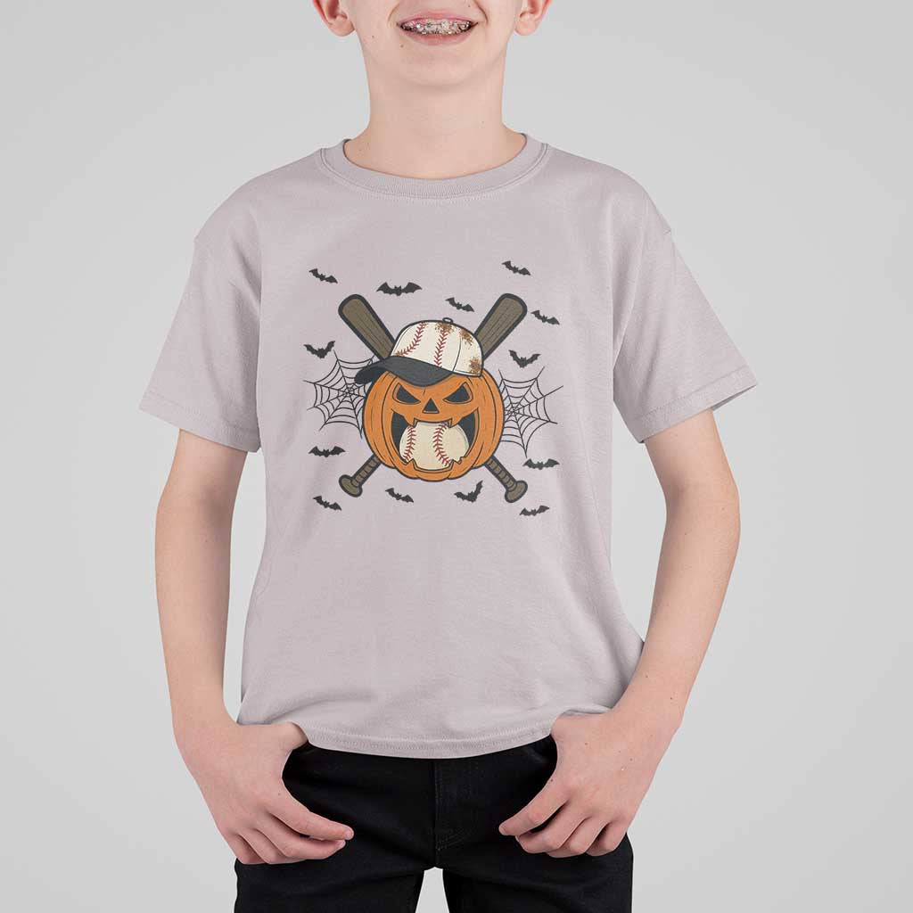 Creepy Jack O Lantern Baseball T Shirt For Kid Halloween Gift - Wonder Print Shop