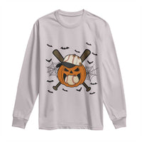 Creepy Jack O Lantern Baseball Long Sleeve Shirt Halloween Gift - Wonder Print Shop