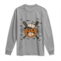 Creepy Jack O Lantern Baseball Long Sleeve Shirt Halloween Gift - Wonder Print Shop