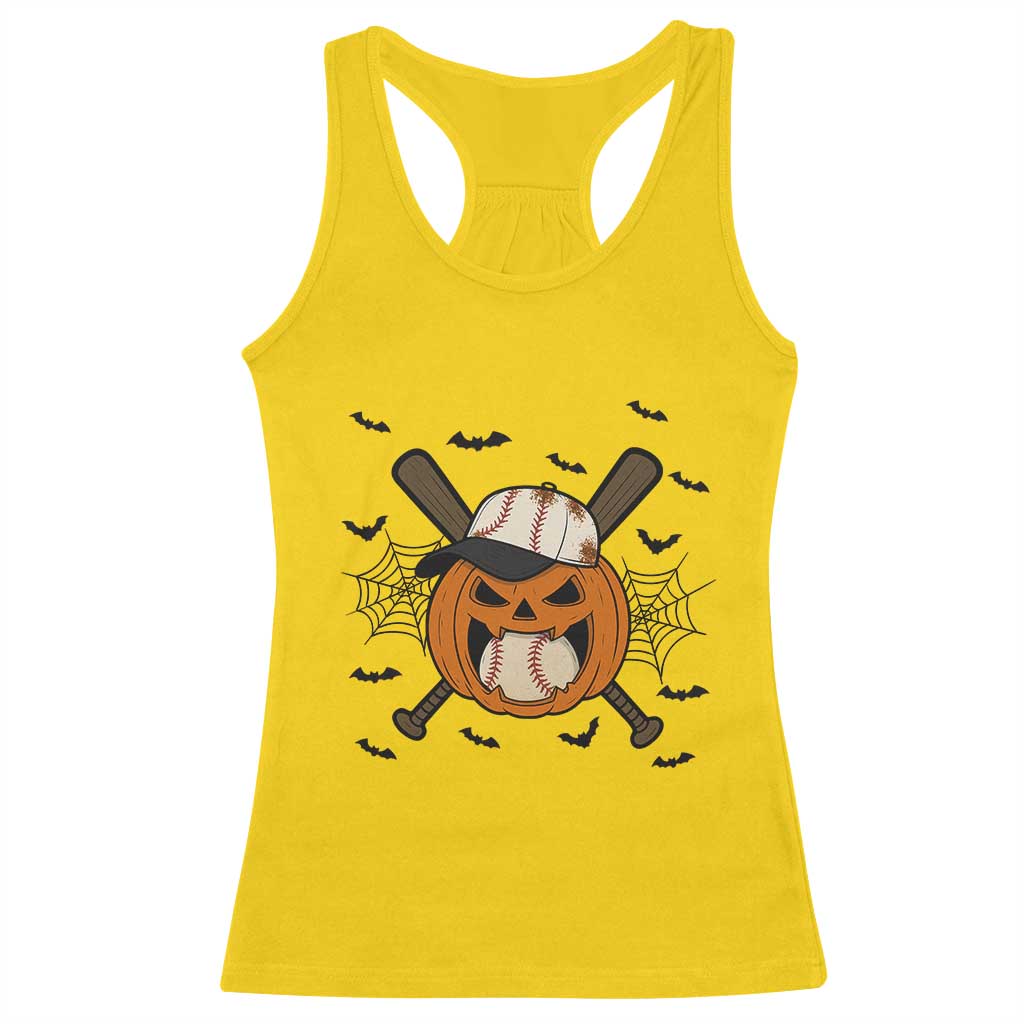 Creepy Jack O Lantern Baseball Racerback Tank Top Halloween Gift - Wonder Print Shop