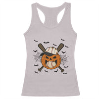 Creepy Jack O Lantern Baseball Racerback Tank Top Halloween Gift - Wonder Print Shop
