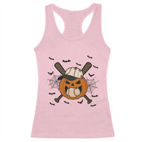 Creepy Jack O Lantern Baseball Racerback Tank Top Halloween Gift - Wonder Print Shop
