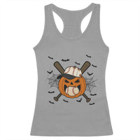 Creepy Jack O Lantern Baseball Racerback Tank Top Halloween Gift - Wonder Print Shop