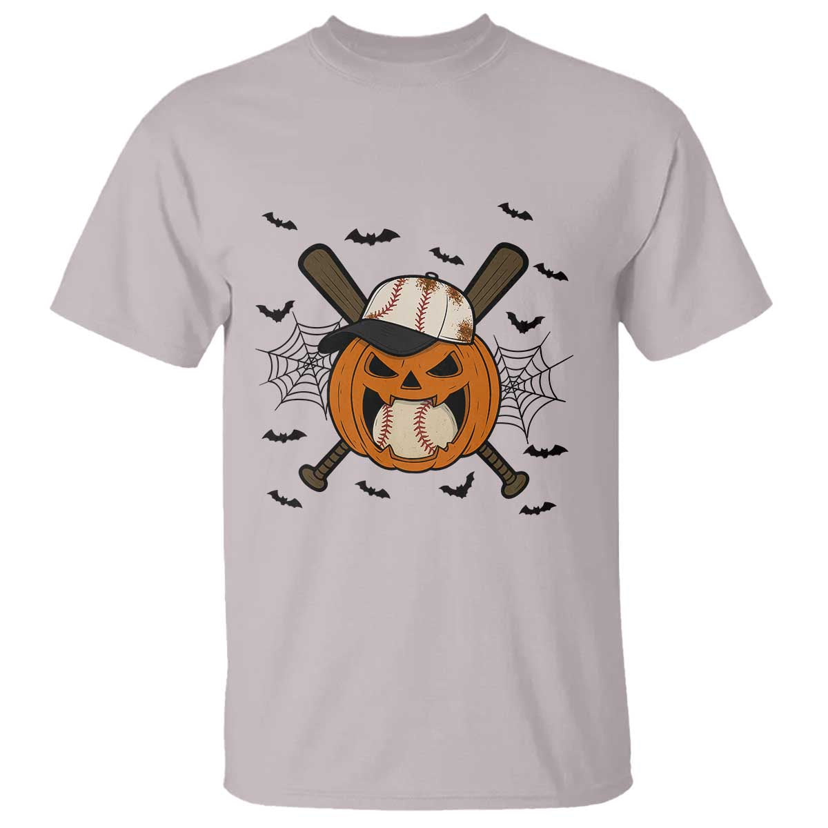 Creepy Jack O Lantern Baseball T Shirt Halloween Gift - Wonder Print Shop