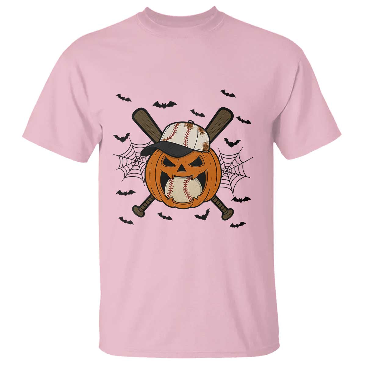 Creepy Jack O Lantern Baseball T Shirt Halloween Gift - Wonder Print Shop