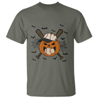 Creepy Jack O Lantern Baseball T Shirt Halloween Gift - Wonder Print Shop