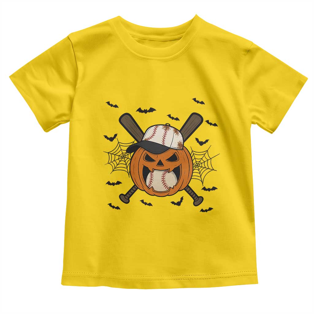 Creepy Jack O Lantern Baseball Toddler T Shirt Halloween Gift - Wonder Print Shop