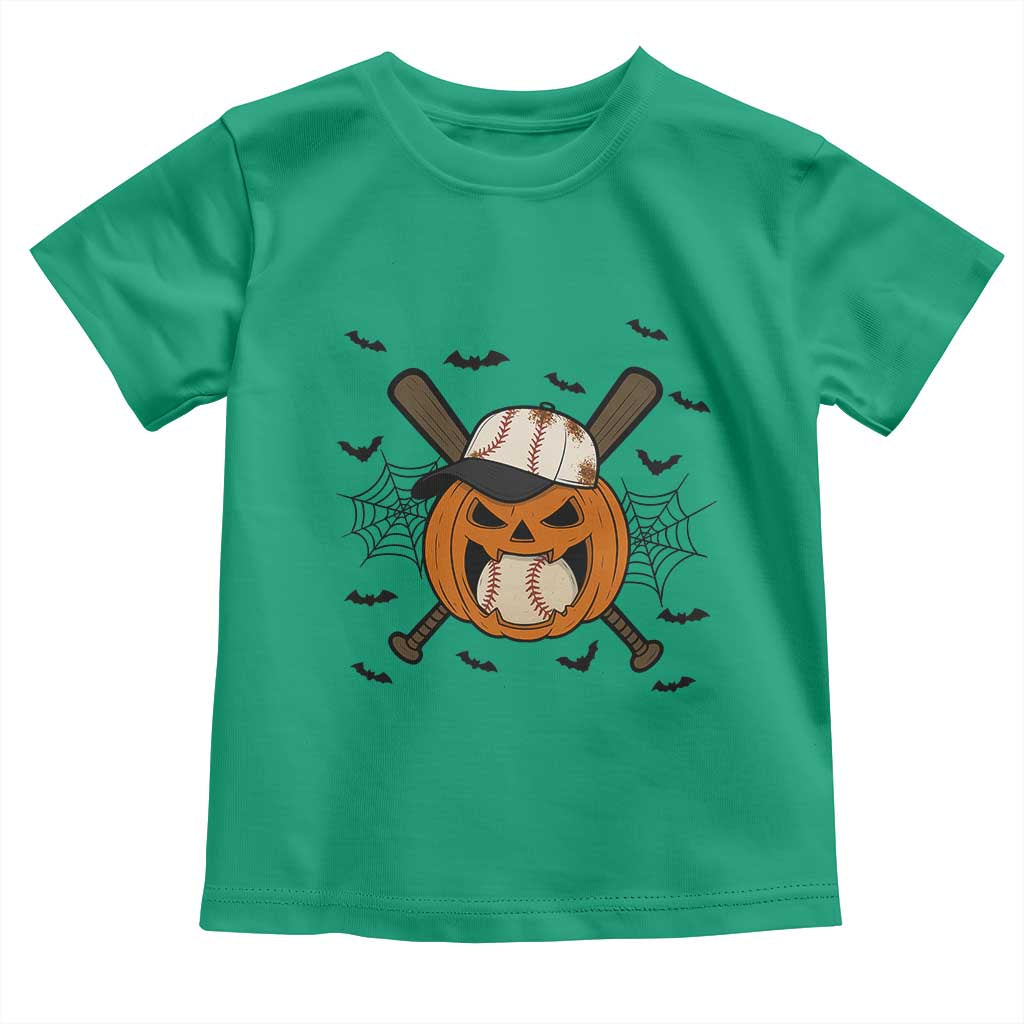 Creepy Jack O Lantern Baseball Toddler T Shirt Halloween Gift - Wonder Print Shop