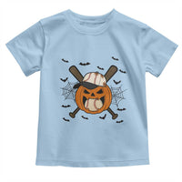 Creepy Jack O Lantern Baseball Toddler T Shirt Halloween Gift - Wonder Print Shop