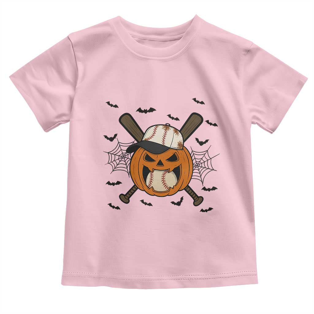 Creepy Jack O Lantern Baseball Toddler T Shirt Halloween Gift - Wonder Print Shop