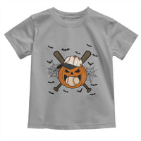 Creepy Jack O Lantern Baseball Toddler T Shirt Halloween Gift - Wonder Print Shop