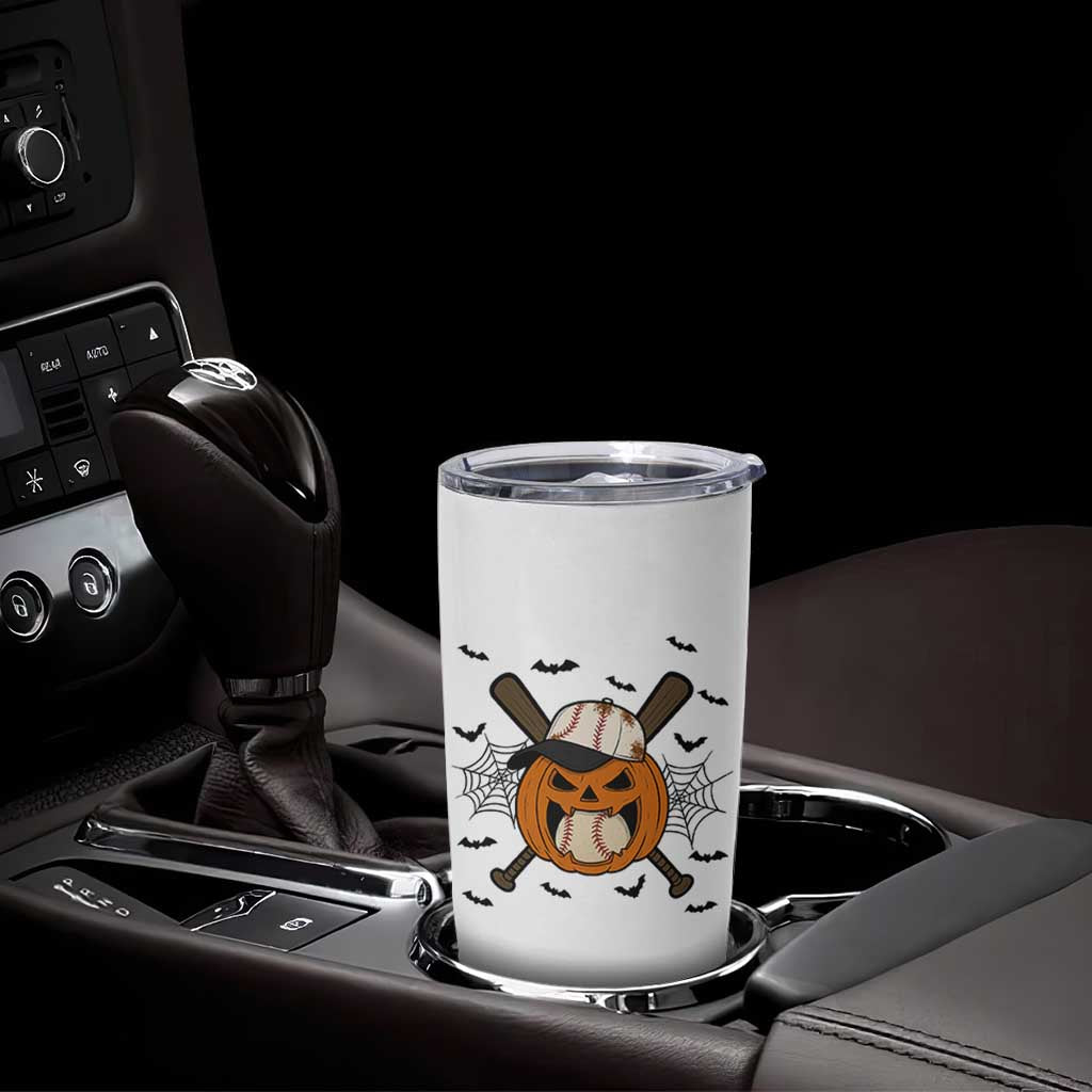 Creepy Jack O Lantern Baseball Tumbler Cup Halloween Gift