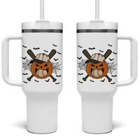 Creepy Jack O Lantern Baseball Tumbler With Handle Halloween Gift