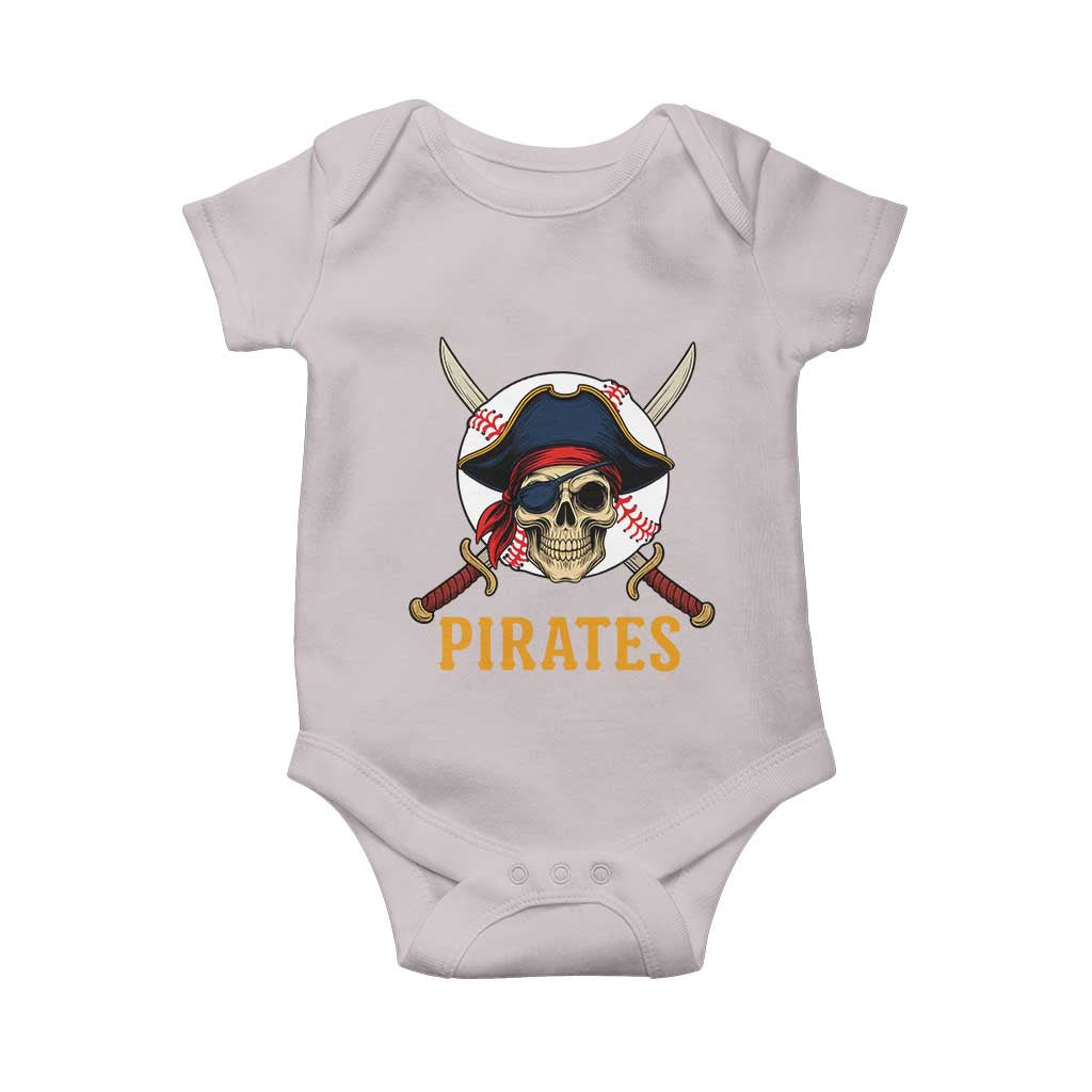 Pirates Baseball Baby Onesie Skeleton Sport Lover Gift - Wonder Print Shop
