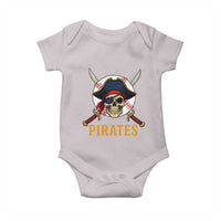 Pirates Baseball Baby Onesie Skeleton Sport Lover Gift - Wonder Print Shop