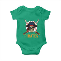 Pirates Baseball Baby Onesie Skeleton Sport Lover Gift - Wonder Print Shop