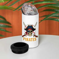 Pirates Baseball 4 in 1 Can Cooler Tumbler Skeleton Sport Lover Gift