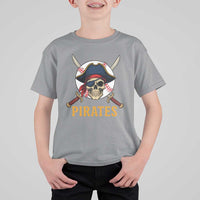 Pirates Baseball T Shirt For Kid Skeleton Sport Lover Gift - Wonder Print Shop
