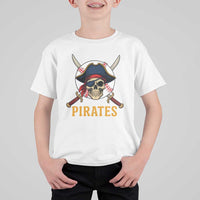 Pirates Baseball T Shirt For Kid Skeleton Sport Lover Gift - Wonder Print Shop