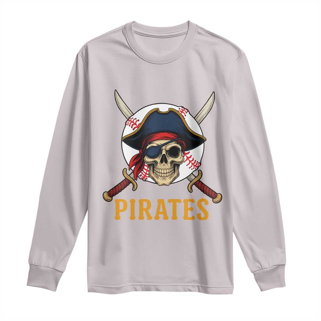 Pirates Baseball Long Sleeve Shirt Skeleton Sport Lover Gift - Wonder Print Shop