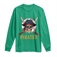 Pirates Baseball Long Sleeve Shirt Skeleton Sport Lover Gift - Wonder Print Shop
