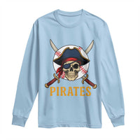 Pirates Baseball Long Sleeve Shirt Skeleton Sport Lover Gift - Wonder Print Shop