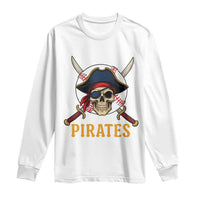 Pirates Baseball Long Sleeve Shirt Skeleton Sport Lover Gift - Wonder Print Shop
