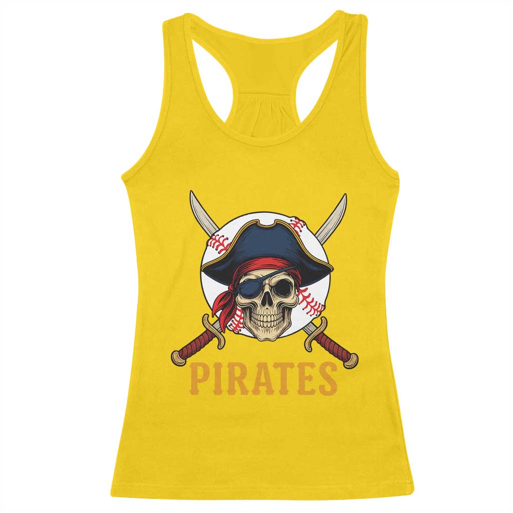Pirates Baseball Racerback Tank Top Skeleton Sport Lover Gift - Wonder Print Shop