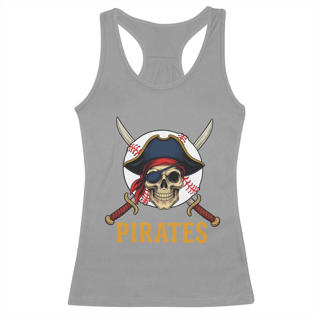 Pirates Baseball Racerback Tank Top Skeleton Sport Lover Gift - Wonder Print Shop
