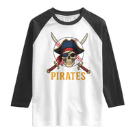 Pirates Baseball Raglan Shirt Skeleton Sport Lover Gift - Wonder Print Shop