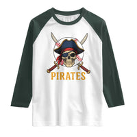 Pirates Baseball Raglan Shirt Skeleton Sport Lover Gift - Wonder Print Shop
