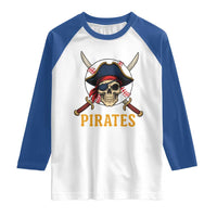 Pirates Baseball Raglan Shirt Skeleton Sport Lover Gift - Wonder Print Shop