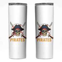 Pirates Baseball Skinny Tumbler Skeleton Sport Lover Gift