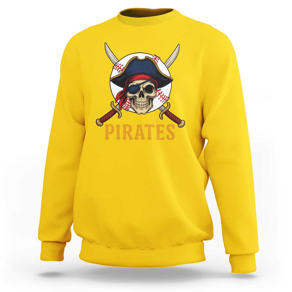 Pirates Baseball Sweatshirt Skeleton Sport Lover Gift - Wonder Print Shop