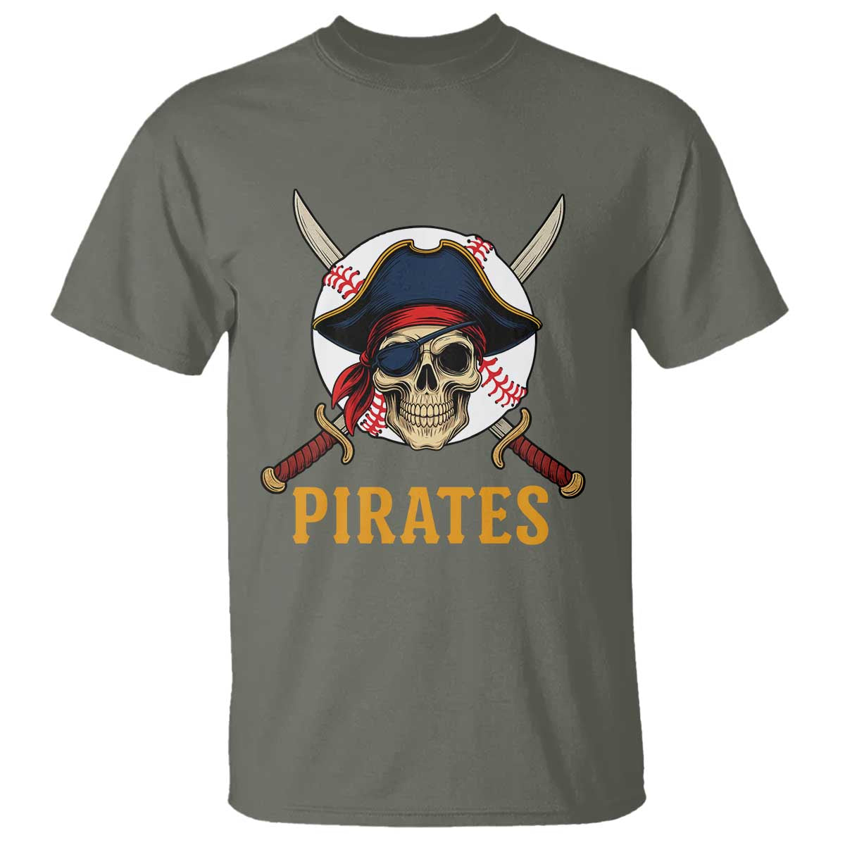 Pirates Baseball T Shirt Skeleton Sport Lover Gift - Wonder Print Shop