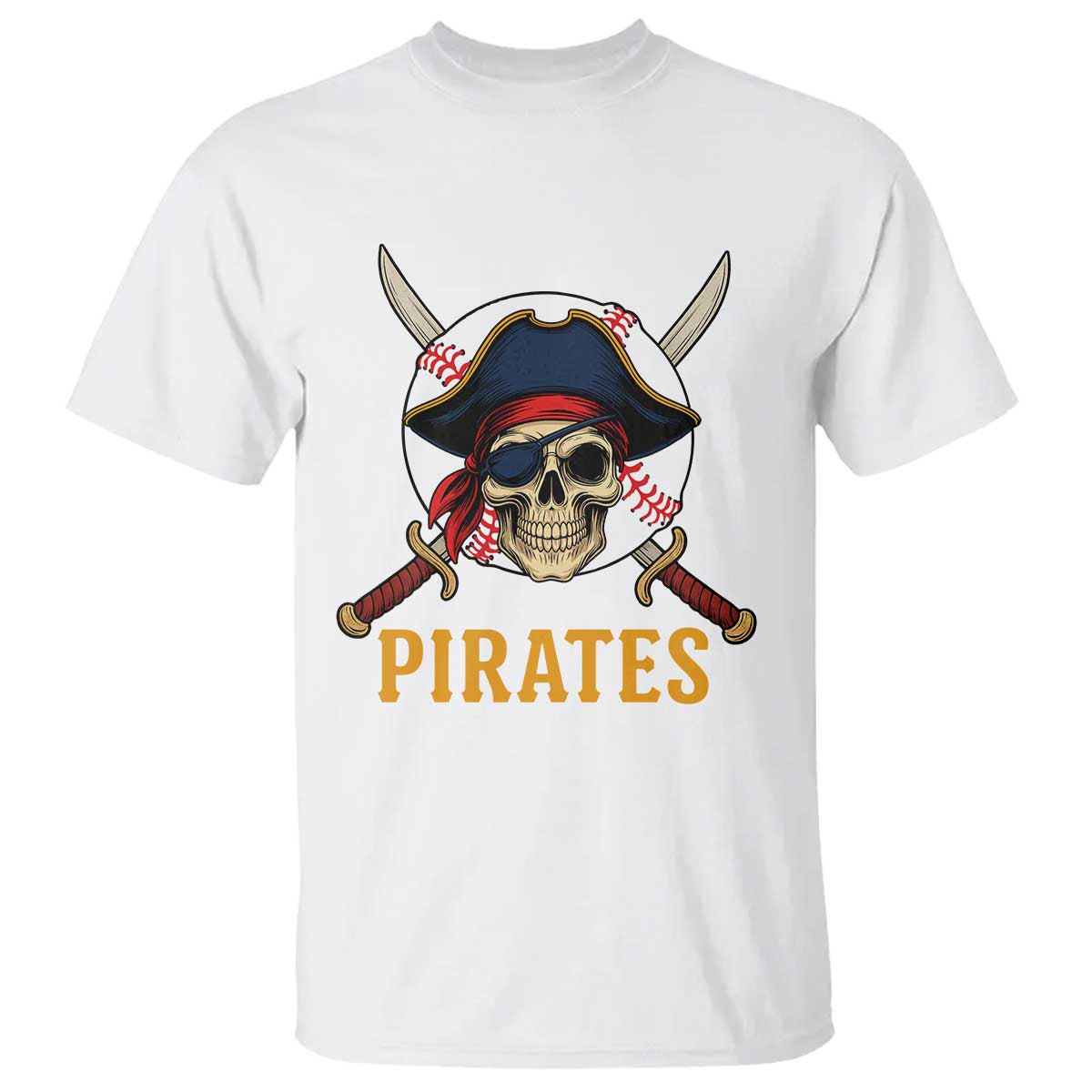 Pirates Baseball T Shirt Skeleton Sport Lover Gift - Wonder Print Shop