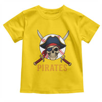 Pirates Baseball Toddler T Shirt Skeleton Sport Lover Gift - Wonder Print Shop